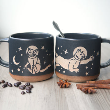 Space Cats Mug by Bread & Badger
